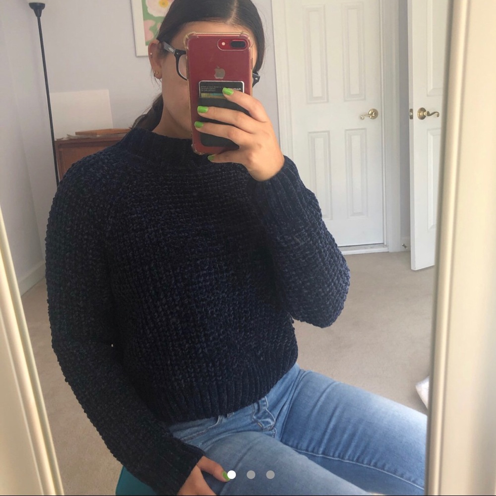 navy sweater